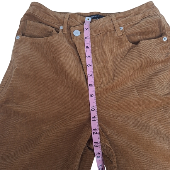 NWT Forever 21 Large Criss Cross Button-Fly Straight Leg‎ Corduroy Pants Pockets - Picture 11 of 13